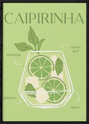 Affiche Cocktail Caipirinha 2 3