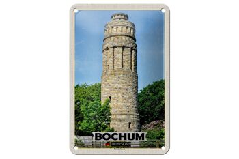 Panneau en étain pour villes, Bochum, tour Bismarck, Architecture, 12x18cm 1