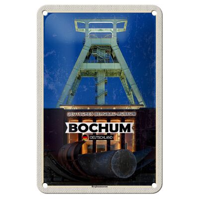 Targa in metallo Città Museo minerario di Bochum Germania 12x18 cm