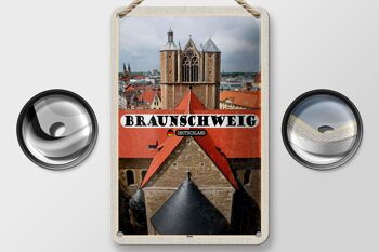 Panneau en étain pour décoration d'église et de cathédrale de Braunschweig, 12x18cm 2