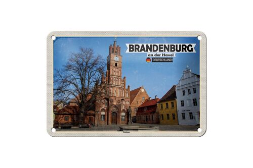 Blechschild Städte Brandenburg an der Havel Rathaus 18x12cm Schild