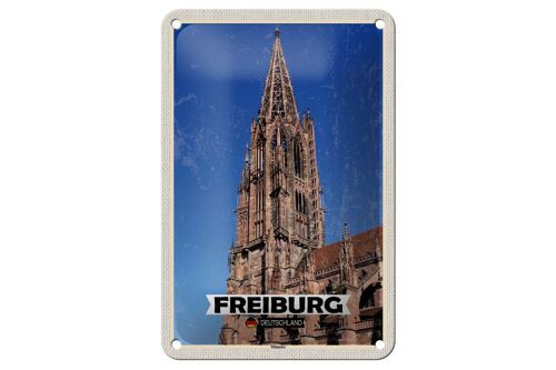 Blechschild Städte Freiburg Deutschland Münster Trip 12x18cm Schild
