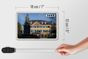 Panneau en étain pour villes, Bonn, Beethoven, monument, Architecture, 18x12cm 5