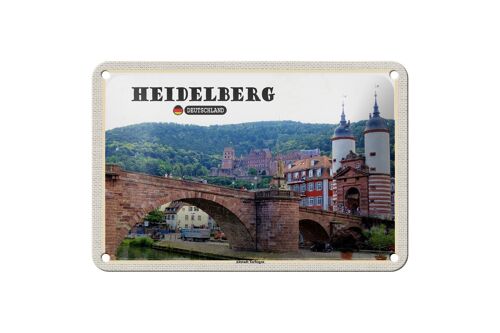 Blechschild Städte Heidelberg Altstadt Torbogen Deko 18x12cm Schild