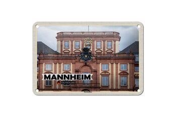 Panneau en étain pour villes, Mannheim, allemagne, château baroque, 18x12cm 1