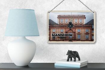 Panneau en étain pour villes, Mannheim, allemagne, château baroque, 18x12cm 4