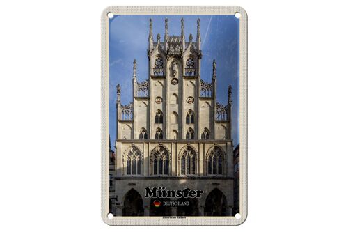 Blechschild Städte Münster Historisches Rathaus Deko 12x18cm Schild