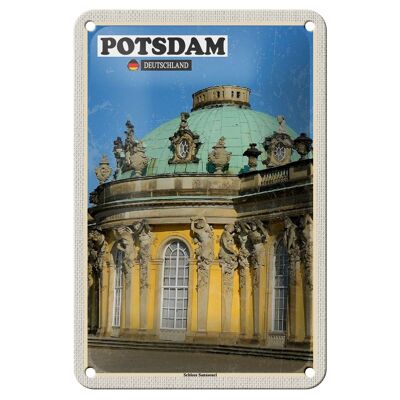 Blechschild Städte Potsdam Schloss Sanssouci Deko 12x18cm Schild