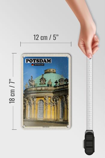 Panneau en étain pour villes, Potsdam, décoration du château de Sanssouci, 12x18cm 5