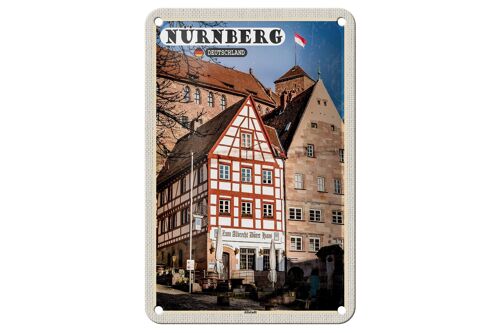 Blechschild Städte Nürnberg Deutschland Altstadt 12x18cm Dekoration