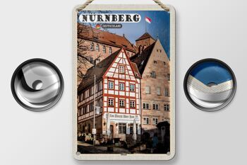 Panneau en étain pour villes, Nuremberg, allemagne, vieille ville, 12x18cm, décoration 2