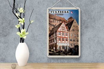 Panneau en étain pour villes, Nuremberg, allemagne, vieille ville, 12x18cm, décoration 4