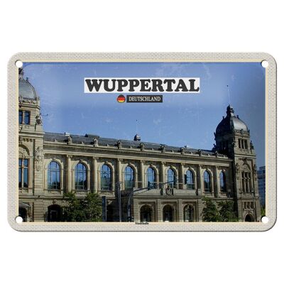 Targa in metallo città Wuppertal Germania municipio 18x12 cm