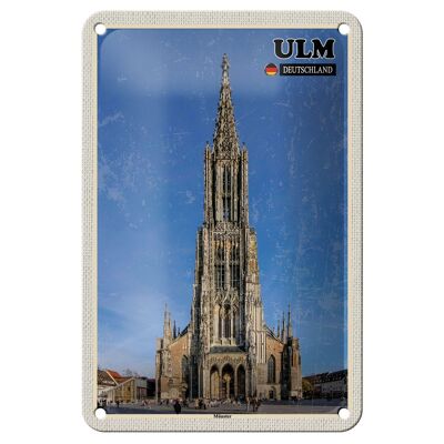 Blechschild Städte Ulm Deutschland Münster Deko 12x18cm Schild