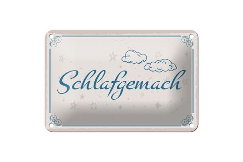 Blechschild Spruch 18x12cm Schlafgemach Dekoration