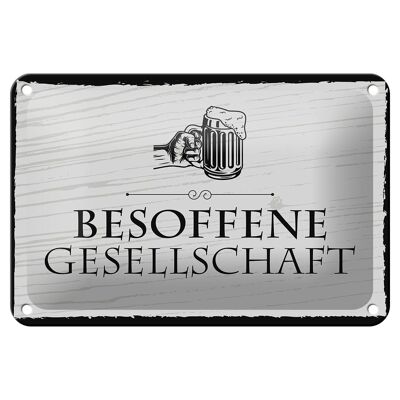 Blechschild Spruch 18x12cm Stammtisch hier sitzen nur die Dekoration