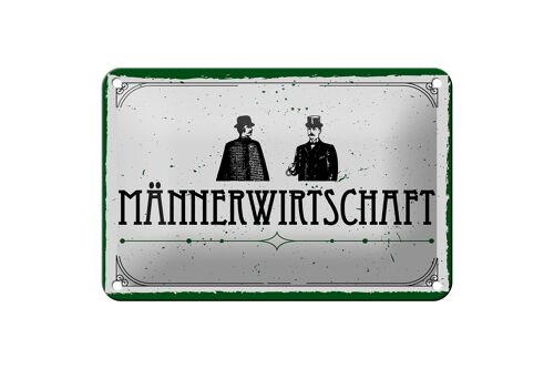 Blechschild Spruch 18x12cm Männerwirtschaft Dekoration