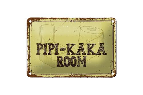Blechschild Spruch 18x12cm Pipi-Kaka room Dekoration