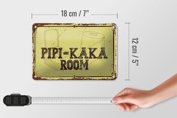 Plaque en étain disant 18x12cm décoration de chambre Pipi-Kaka 5