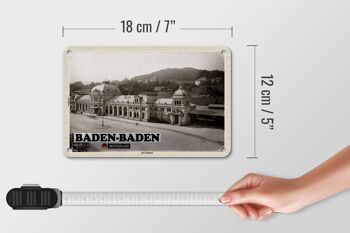 Panneau en étain pour décoration de la vieille gare de Baden-Baden, 18x12cm 5