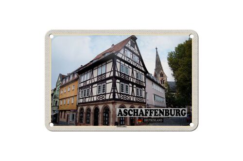 Blechschild Städte Aschaffenburg Stiftbasilika Altstadt 18x12cm Schild