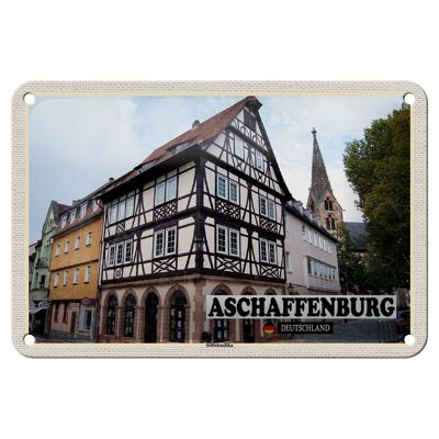 Blechschild Städte Aschaffenburg Stiftbasilika Altstadt 18x12cm Schild