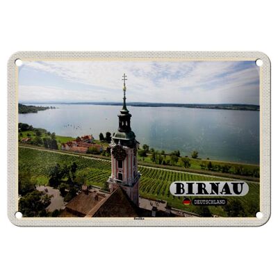 Blechschild Städte Birnau Basilika Kirche Natur Deko 18x12cm Schild