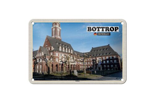 Blechschild Städte Bottrop Rathaus Architektur Deko 18x12cm Schild