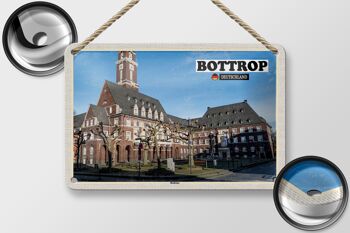 Panneau en étain pour décoration architecturale de la mairie de Bottrop, 18x12cm 2