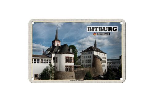 Blechschild Städte Bitburg Rathaus an der Römermauer 18x12cm Schild