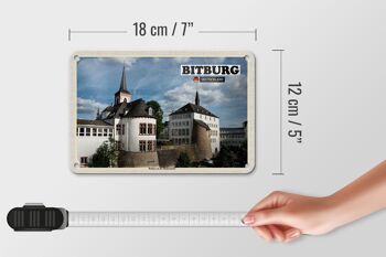 Panneau en étain pour villes, hôtel de ville de Bitburg sur le mur romain, 18x12cm 5