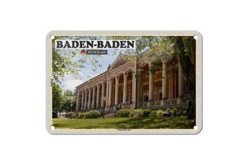 Panneau en étain villes Baden-Baden Lichtentaler-Allee, décoration 18x12cm 1