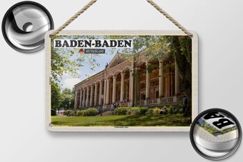Panneau en étain villes Baden-Baden Lichtentaler-Allee, décoration 18x12cm 2