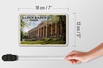 Panneau en étain villes Baden-Baden Lichtentaler-Allee, décoration 18x12cm 5