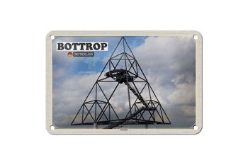 Panneau en étain villes Bottrop, architecture tétraèdre, 18x12cm 1