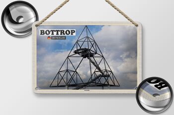 Panneau en étain villes Bottrop, architecture tétraèdre, 18x12cm 2