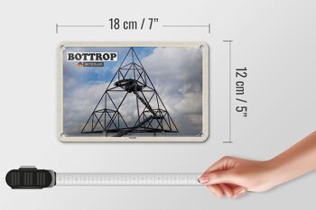 Panneau en étain villes Bottrop, architecture tétraèdre, 18x12cm 5