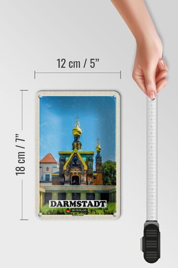 Panneau en étain pour villes, Darmstadt, décoration de chapelle russe, 12x18cm 5