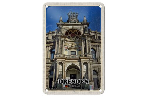 Blechschild Städte Dresden Zwinger Architektur Deko 12x18cm Schild