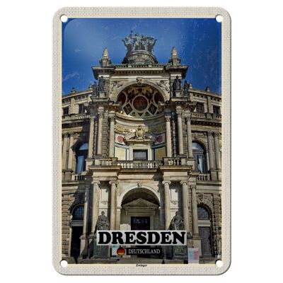 Blechschild Städte Dresden Zwinger Architektur Deko 12x18cm Schild