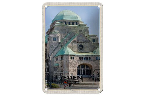 Blechschild Städte Essen Synagoge Architektur Deko 12x18cm Schild