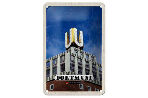 Blechschild Städte Dortmund Dortmunder U Deko 12x18cm Schild