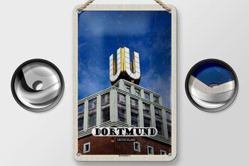 Panneau en étain villes Dortmund Dortmunder U, décoration 12x18cm 2