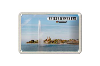 Panneau en étain pour villes, Friedrichshafen, décoration de rivière, Fontaine, 18x12cm 1