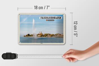 Panneau en étain pour villes, Friedrichshafen, décoration de rivière, Fontaine, 18x12cm 5