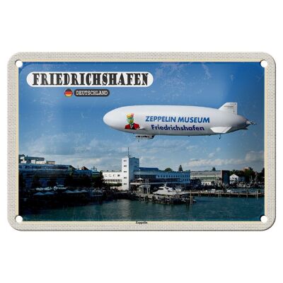Targa in metallo città Friedrichshafen Zeppelin decorazione 18x12 cm