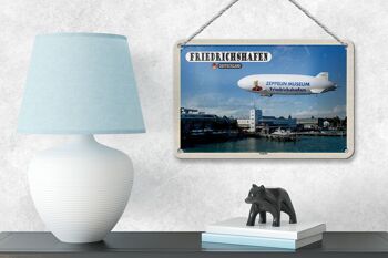 Panneau en étain villes Friedrichshafen Zeppelin, décoration 18x12cm 4