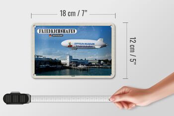 Panneau en étain villes Friedrichshafen Zeppelin, décoration 18x12cm 5