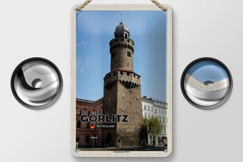 Panneau en étain villes Görlitz Reichenbacher, décoration de la tour, 12x18cm 2