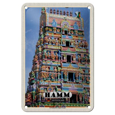 Targa in metallo città Hamm Siri-Kamadchi-Ampal-Temple 12x18 cm